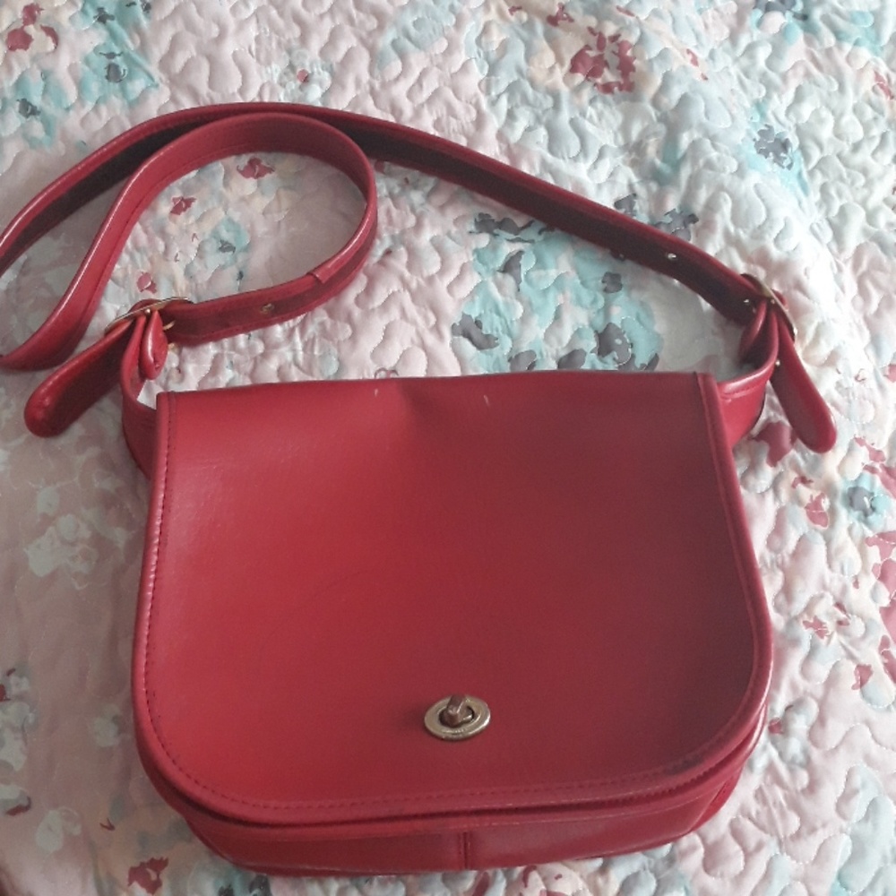 Red Leather Crossbody Bag
